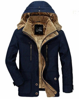 Parka con cappuccio da uomo con chiusura a zip e bottoni 1