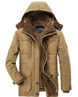 Parka con cappuccio da uomo con chiusura a zip e bottoni 2