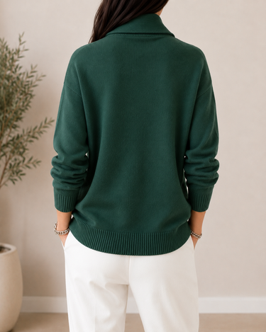 Pullover in maglia da donna con collo a scialle 4