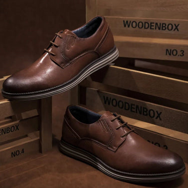 Scarpe Derby da uomo stringate con suola a contrasto 16