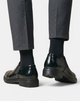 Scarpe Slip-On Brogue da Uomo con Pannelli Laterali Elastici 4