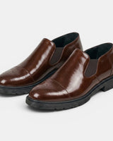 Scarpe Slip-On Brogue da Uomo con Pannelli Laterali Elastici 5