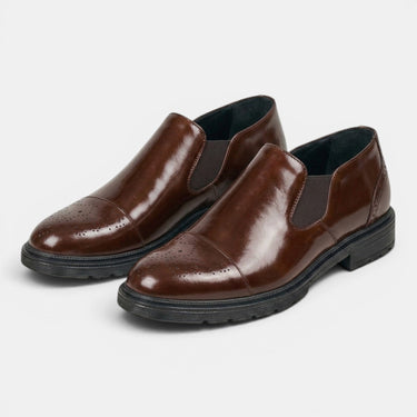 Scarpe Slip-On Brogue da Uomo con Pannelli Laterali Elastici 5