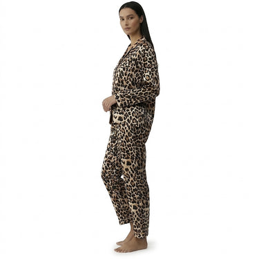 Set Pigiama da Donna con Bottoni e Stampa Leopardata 2