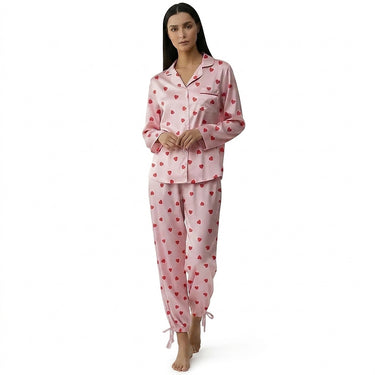 Set Pigiama da Donna con Bottoni e Stampa Leopardata 3
