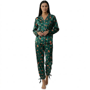 Set Pigiama da Donna con Bottoni e Stampa Leopardata 6