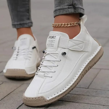 Sneakers basse stringate da donna con cinturino laterale 13