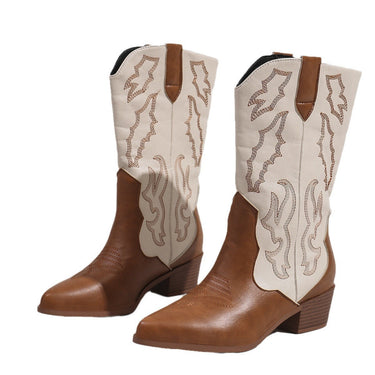 Stivali da Cowboy Western Bicolore da Donna 5