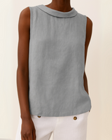 Top smanicato da donna con collo alto 2