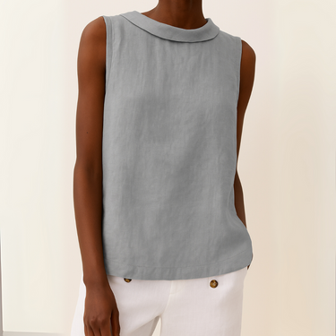 Top smanicato da donna con collo alto 2