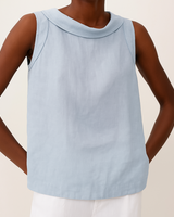 Top smanicato da donna con collo alto 5