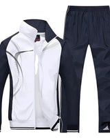 Tuta da uomo a due pezzi con giacca con zip e pantaloni 4